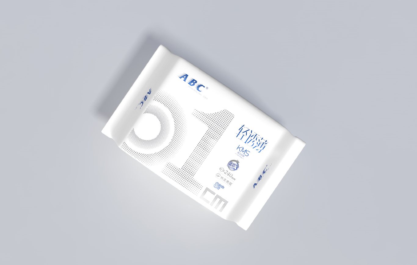 《ABC》-日化快消品-卫生巾包装设计-优雅/干净/清透图2