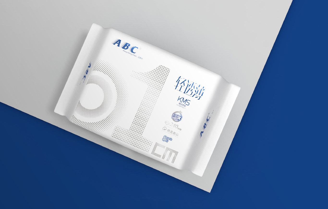 《ABC》-日化快消品-卫生巾包装设计-优雅/干净/清透图1