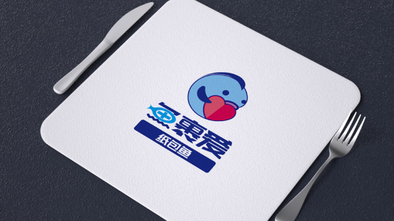 鱼裹爱纸包鱼logo设计/餐饮logo设计/快餐logo设计/烤鱼logo设计图6