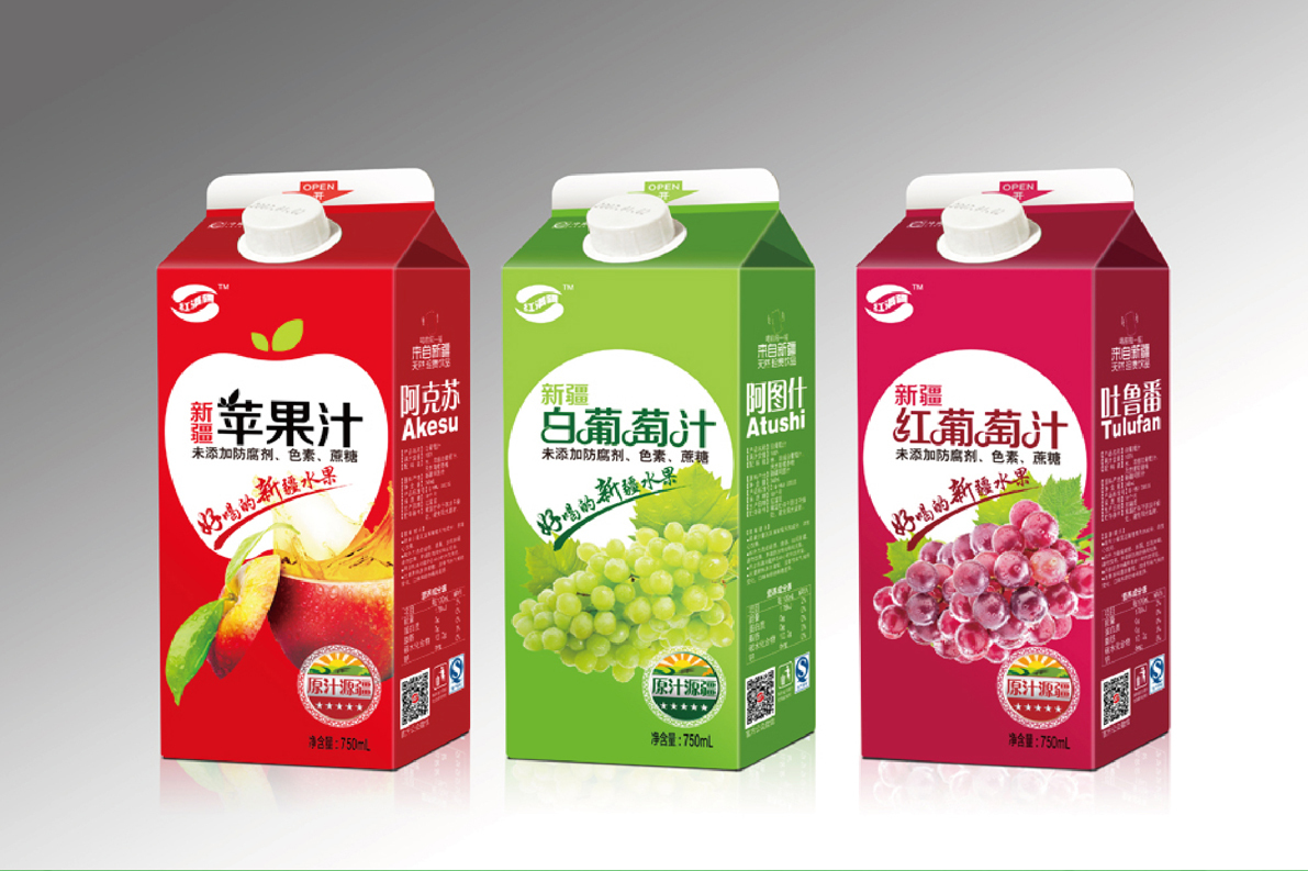 新疆紅滿疆果汁飲料系列包裝設計圖3