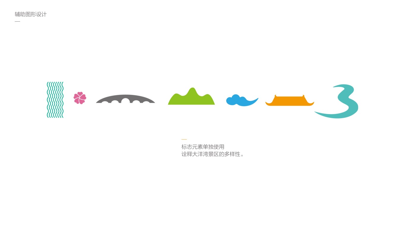 大洋湾风景区旅游logo设计图2