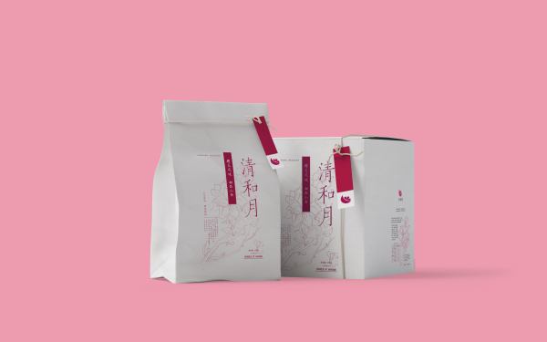 “清和月”樱花系列产品包装（食品、酒水、花茶、果酱等）--设计师原创品牌