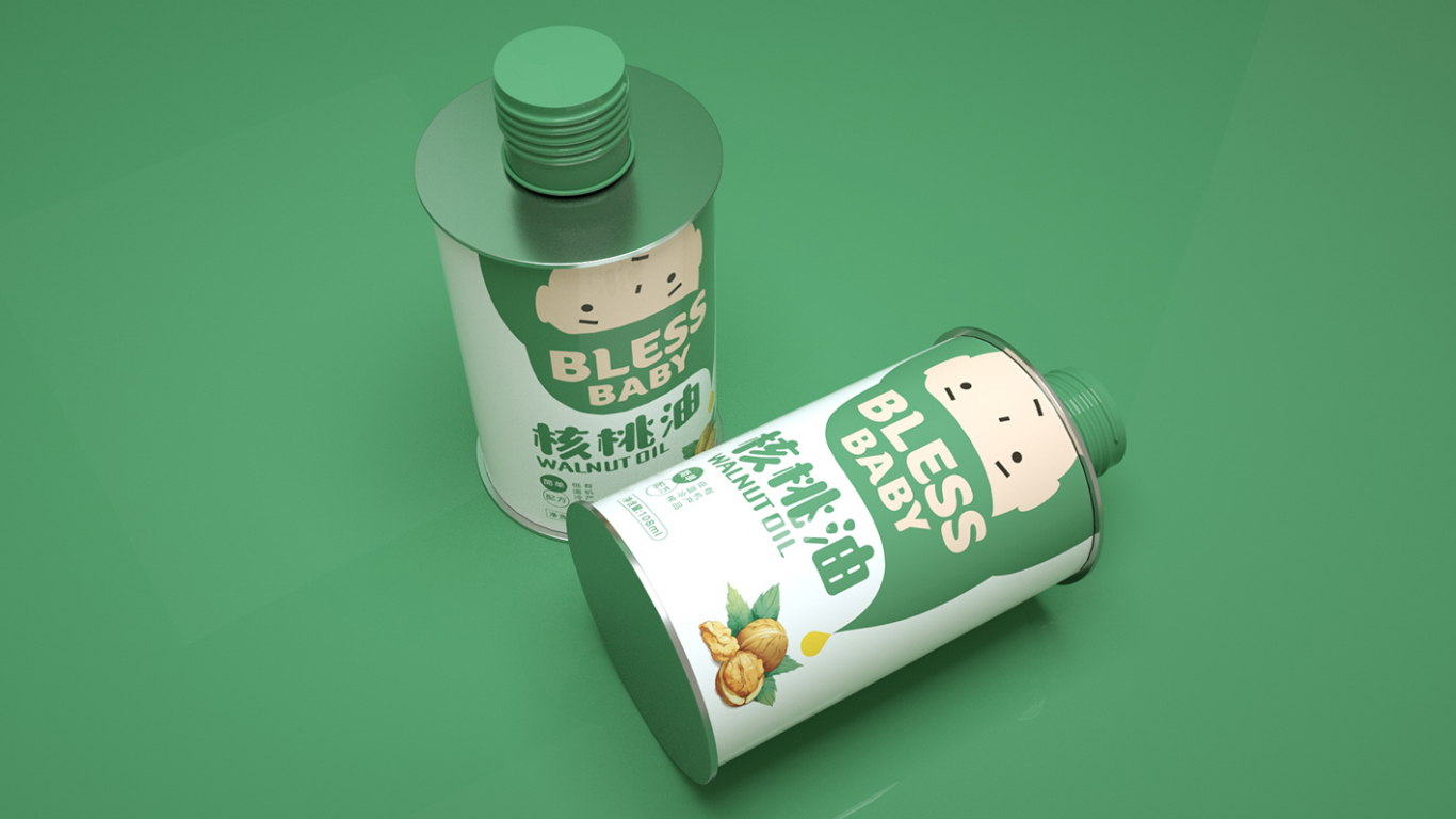 核桃油包装设计   瓶型包装设计  快消食品包装设计图3