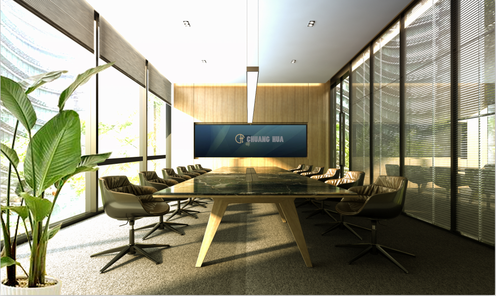 青呼吸，绿办公－创华科技公司室内空间设计图2