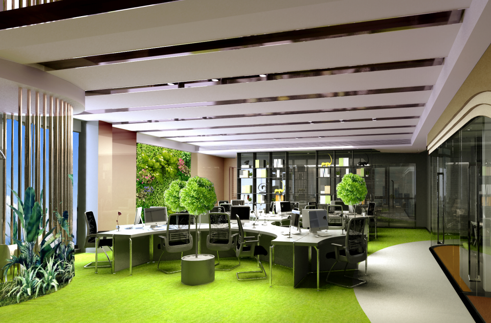 青呼吸，绿办公－创华科技公司室内空间设计图5