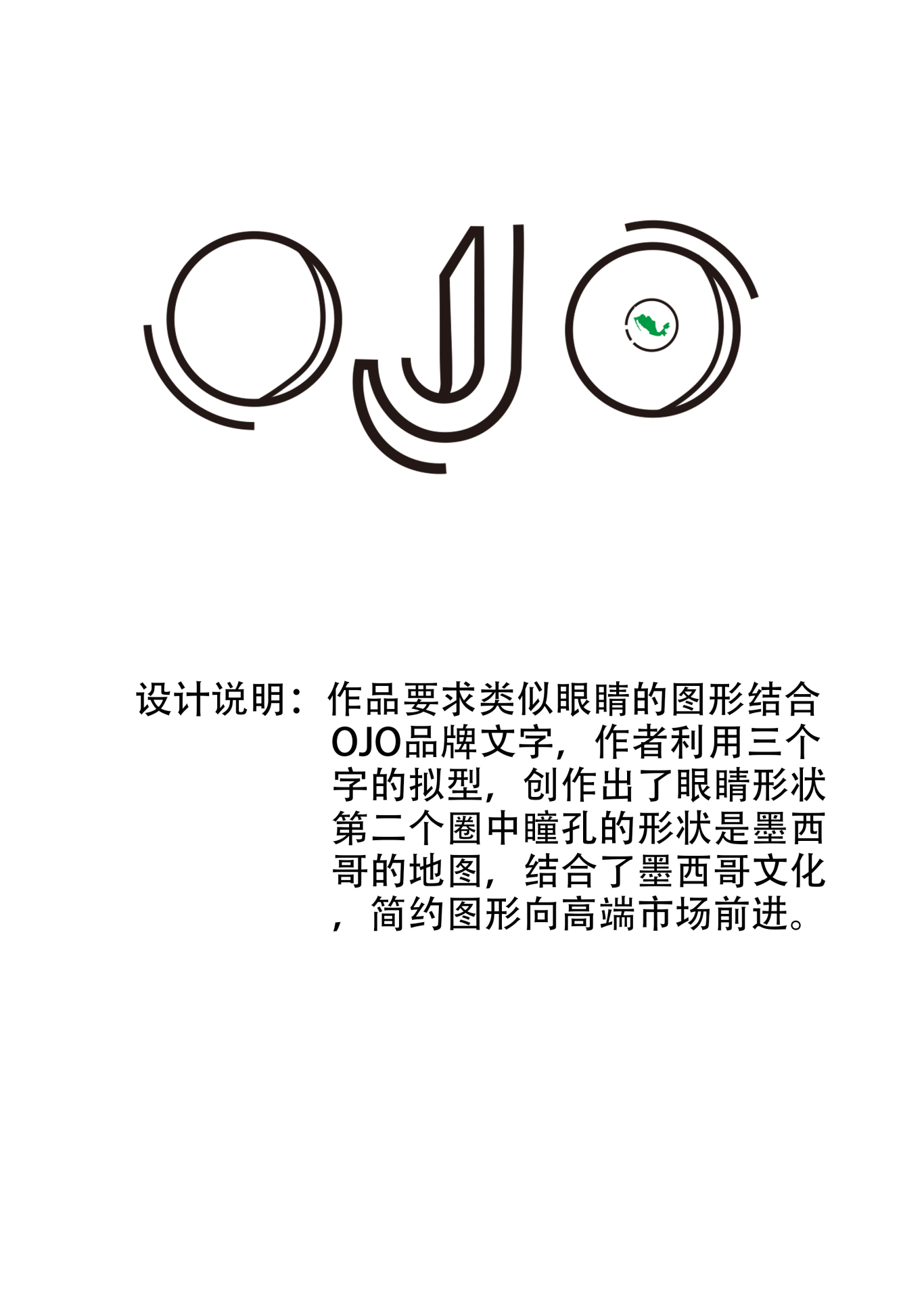 ojo眼镜店logo设计图1