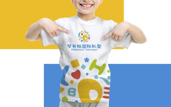 儿童教育品牌-梦开始logo设计