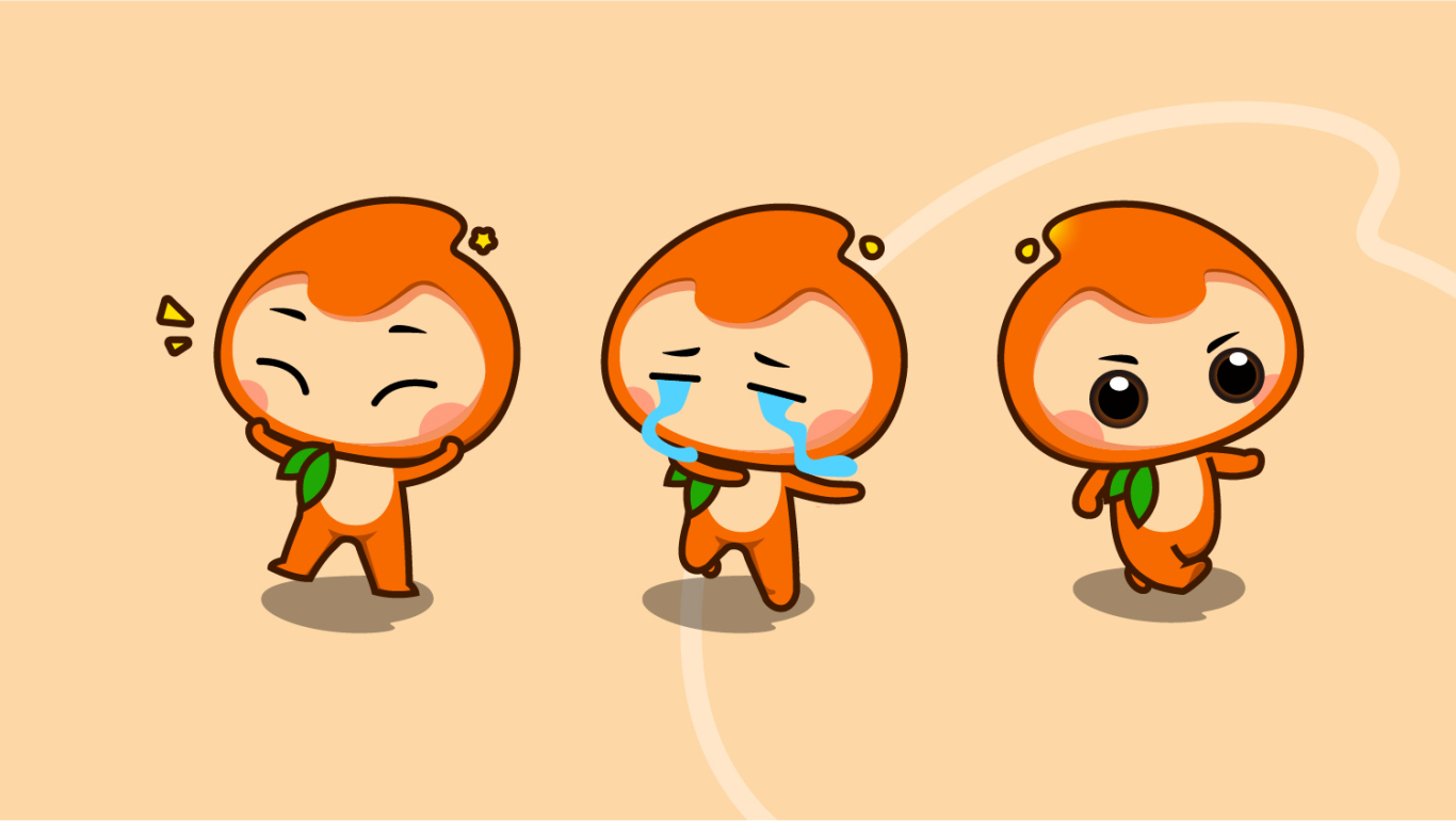 橙子吉祥物设计图1