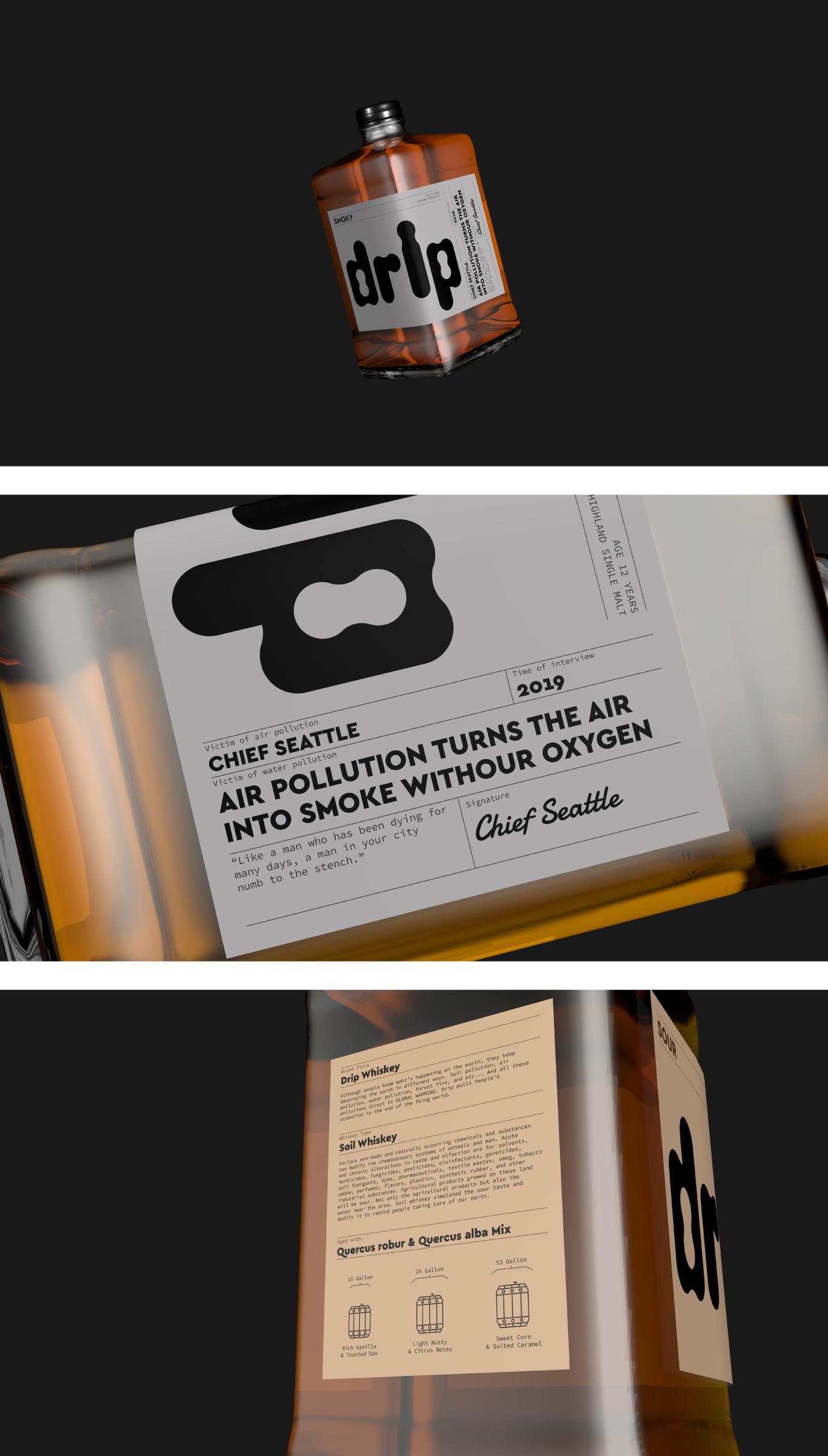 drip whiskey packaging [酒水包装设计]图2