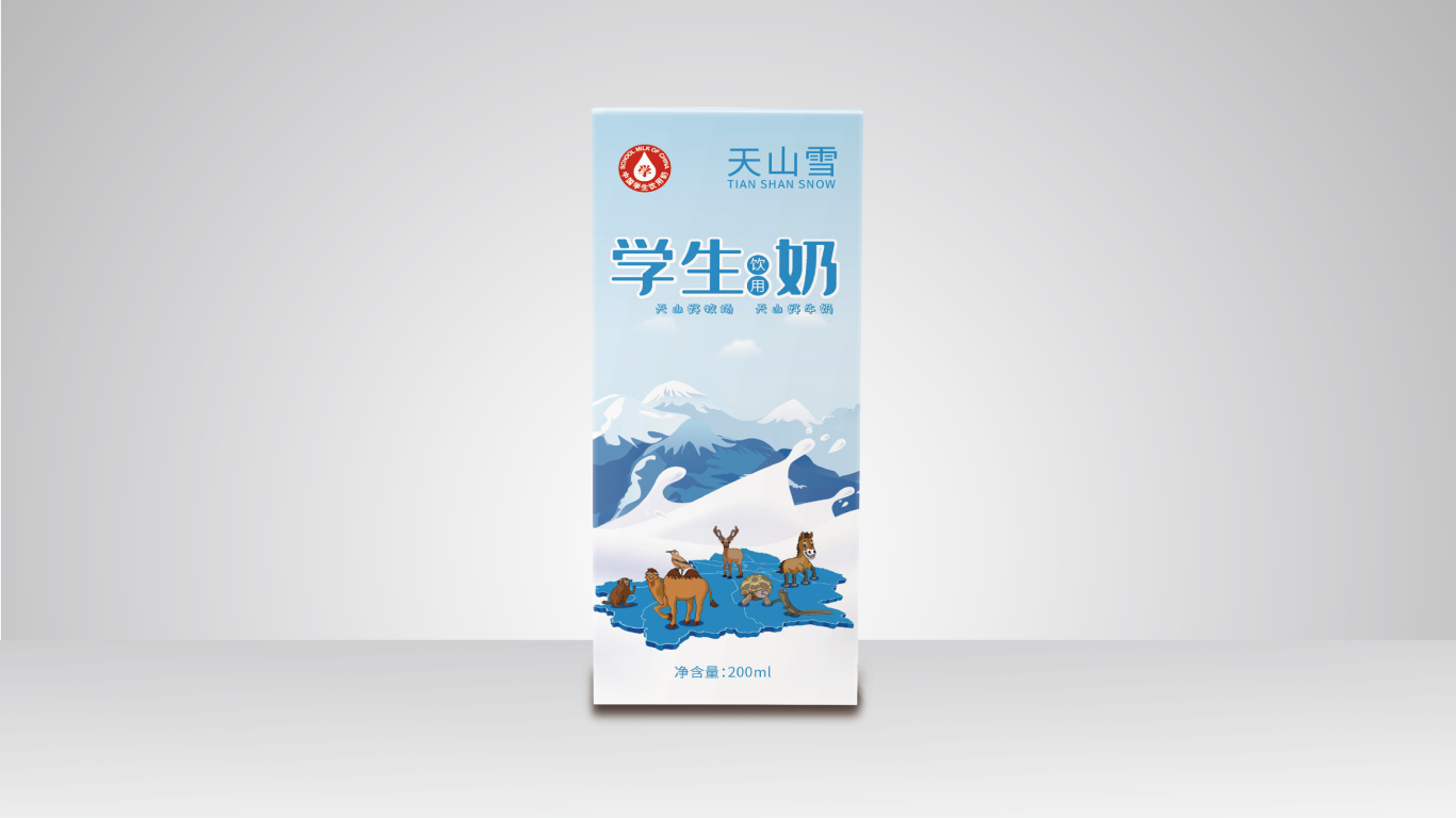 维维天山雪学生奶品牌包装延展设计中标图4