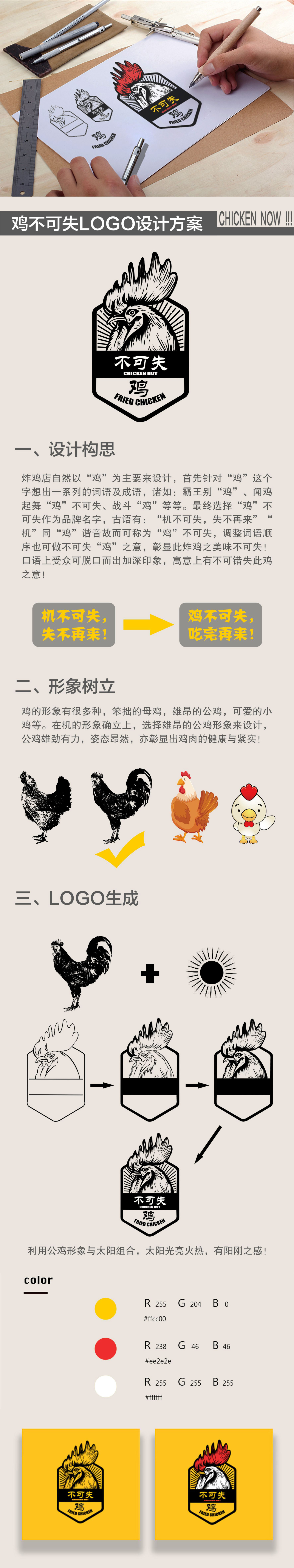 鸡不可失餐饮品牌LOGO/包装设计图0
