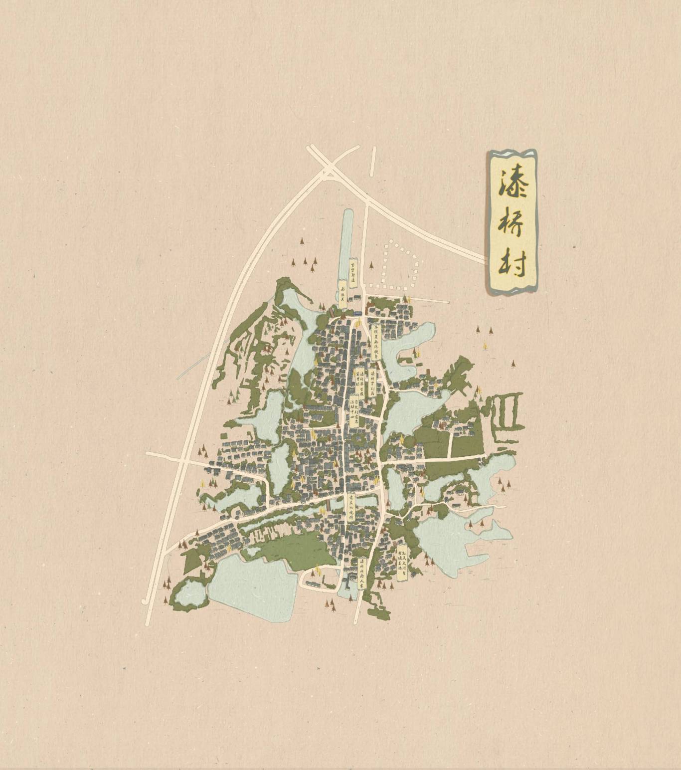 南京市田园旅游景点手绘地图图5