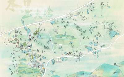 南京市田园旅游景点手绘地图