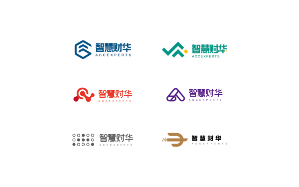 智慧财华财务咨询机构logo设计