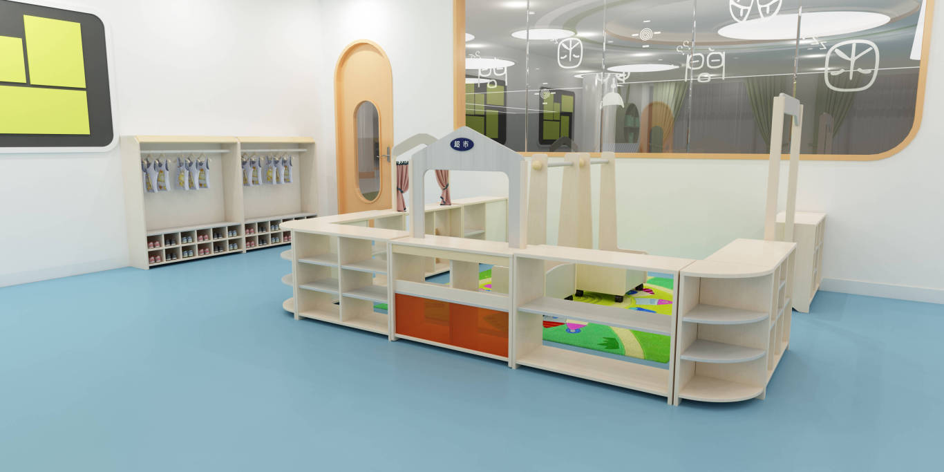 厚樸教育裝備幼兒園活動室家具設計圖2