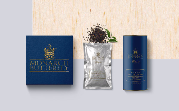 外国茶叶品牌-Monarch Butterfly LOGO设计及产品册设计