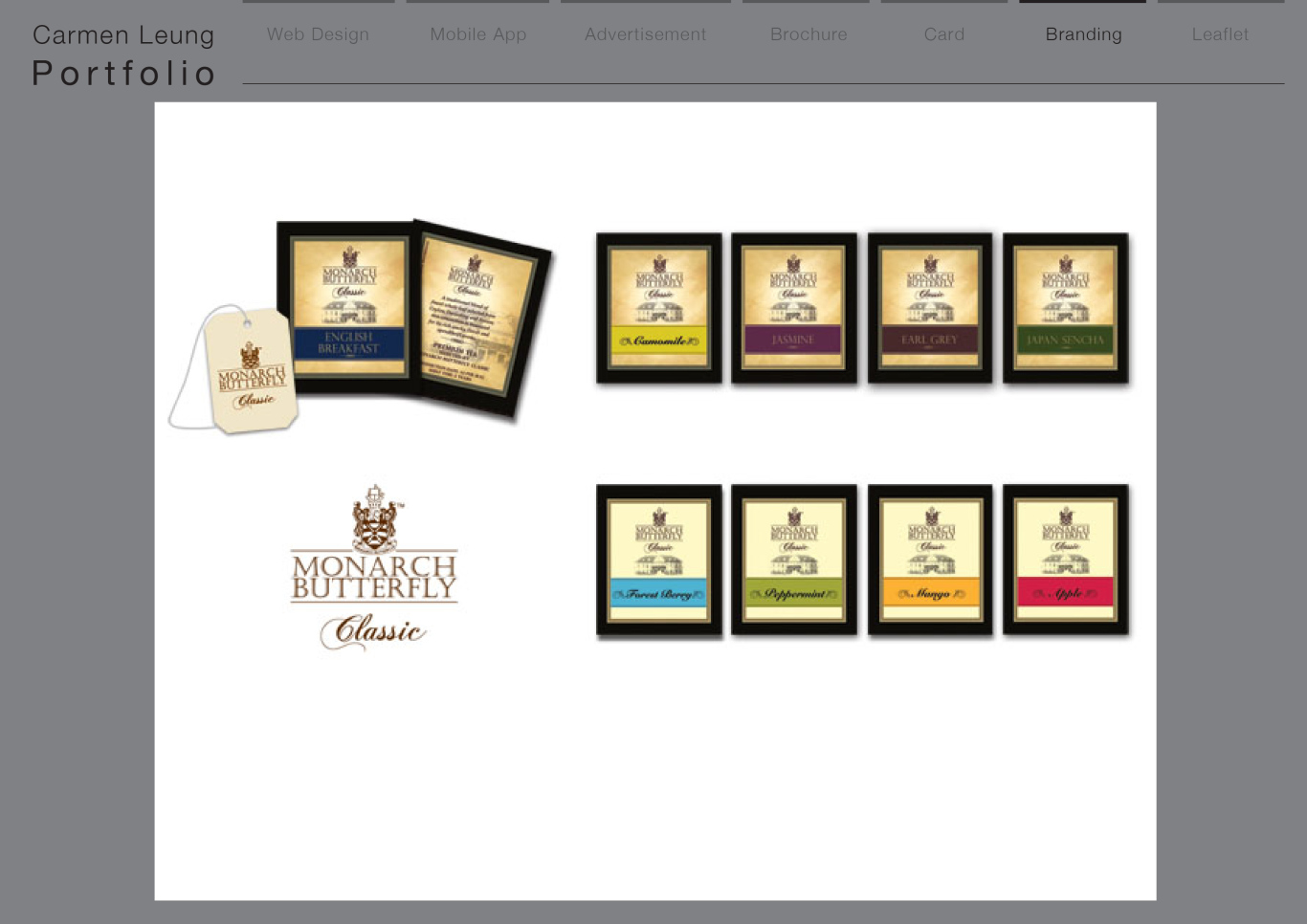 外国茶叶品牌-Monarch Butterfly LOGO设计及产品册设计图0