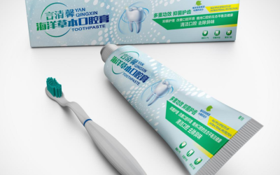 言清馨——牙膏包装设计、字体设计