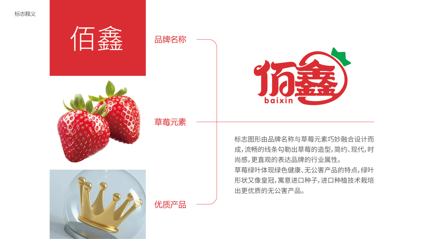 佰鑫草莓无土盆栽种植品牌LOGO设计中标图0