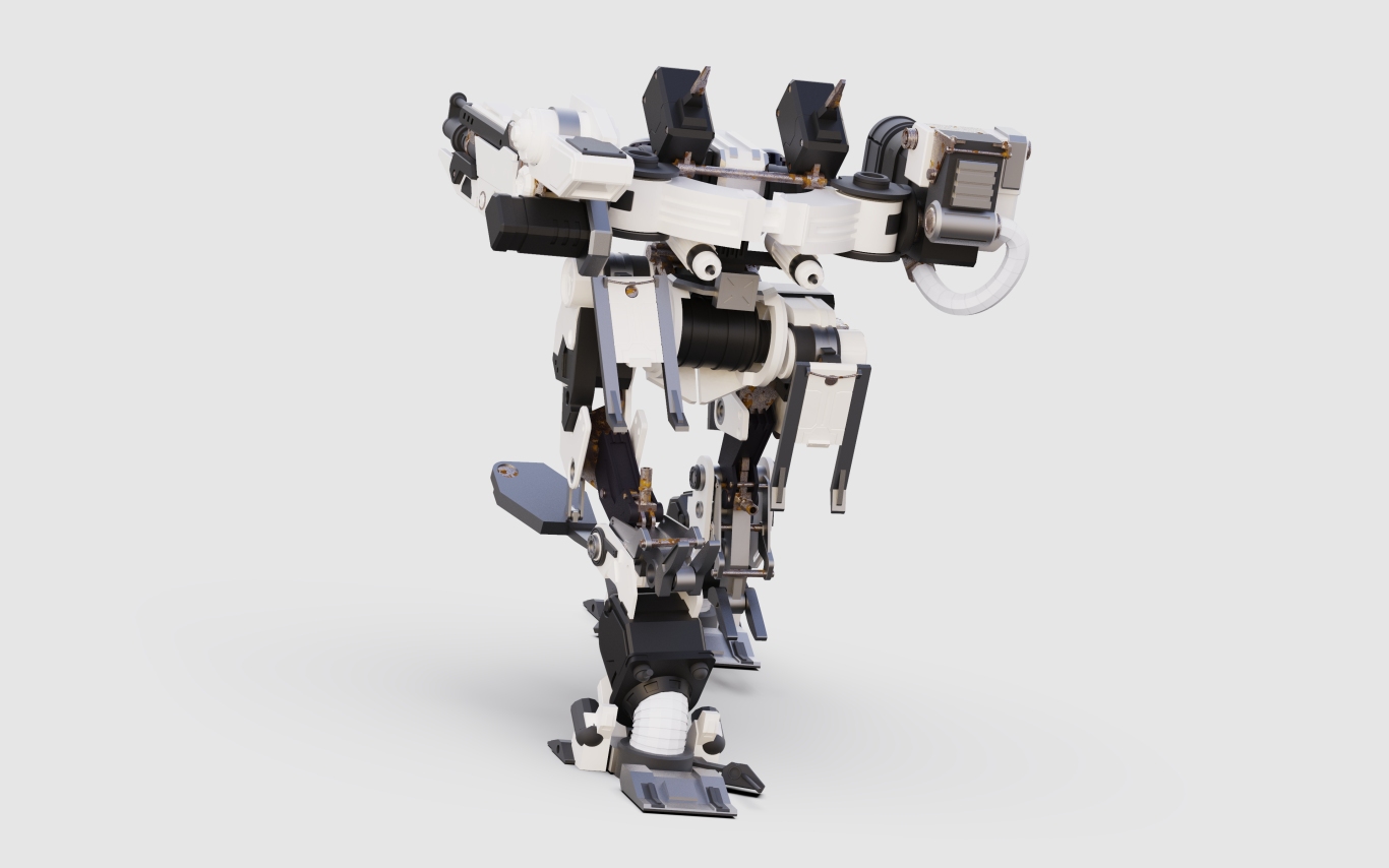 机甲机器人雕塑建模图3