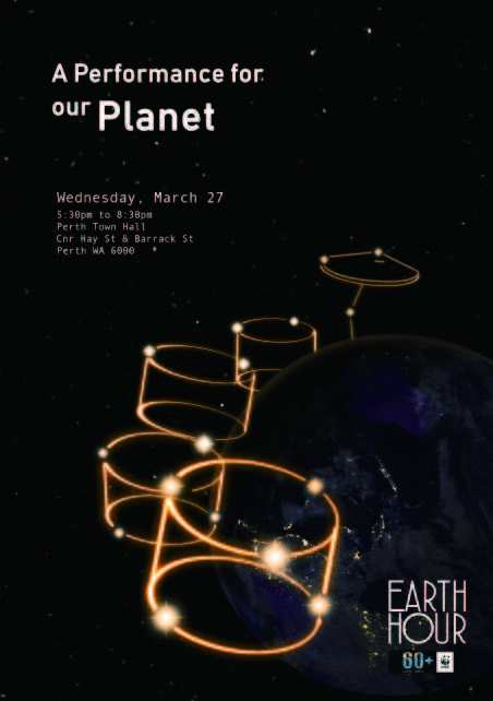 Earth Hour 地球一小时公益海报图1