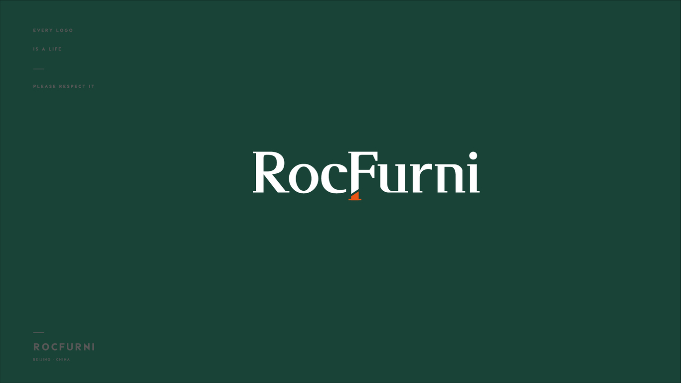 岩板家居RocFurni logo设计方案3图2