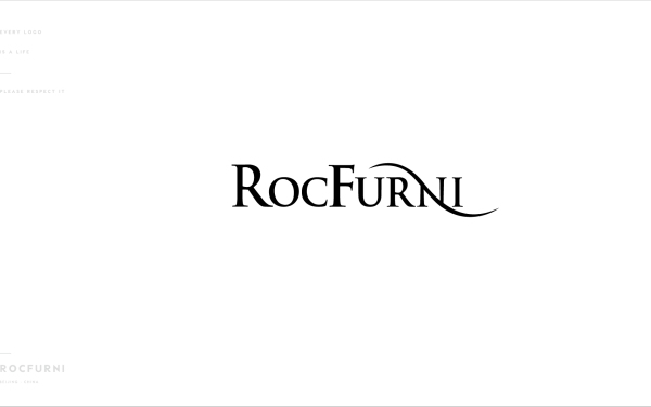 岩板家居RocFurni logo设计方案1
