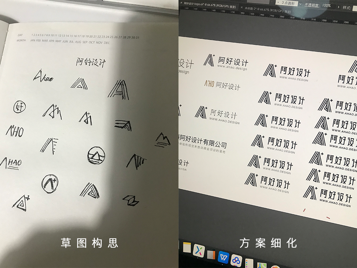 上海设计公司logo：阿好设计图0