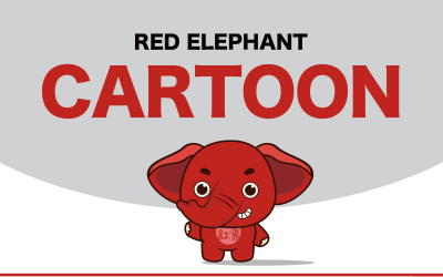 紅象卡通形象吉祥物設計