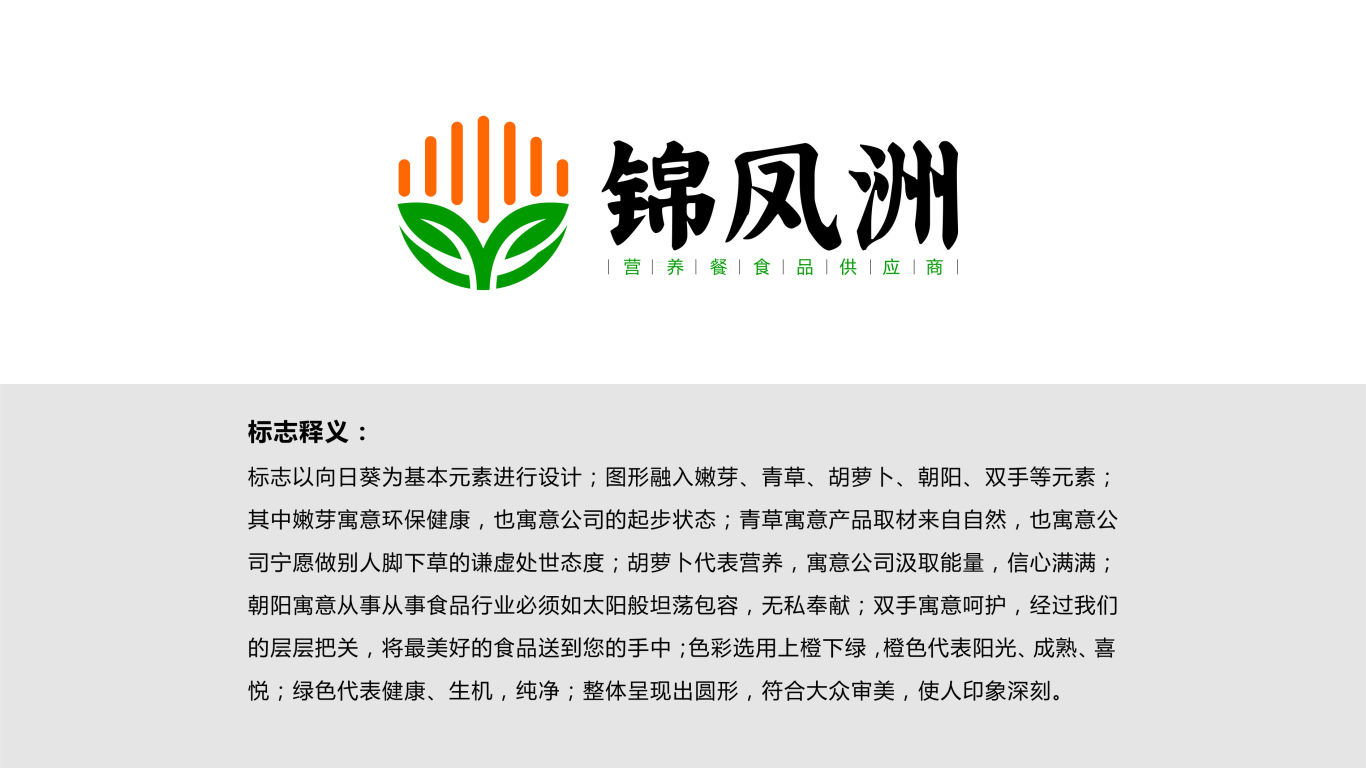 錦鳳洲營養食品logo設計圖1