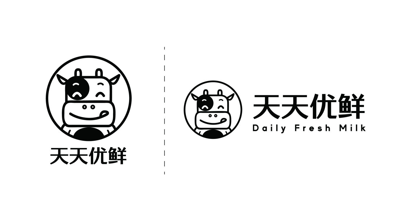 鲜奶吧logo设计图1