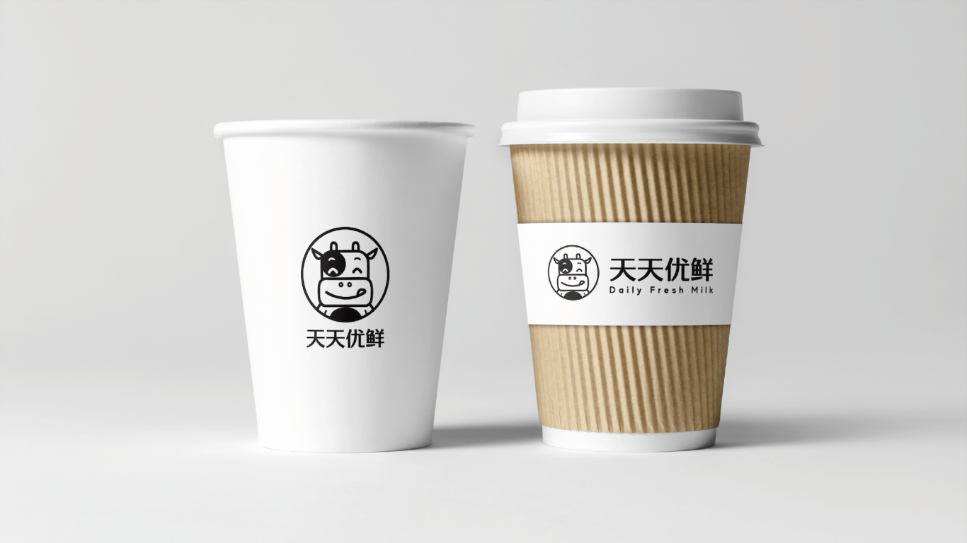 鲜奶吧logo设计图3