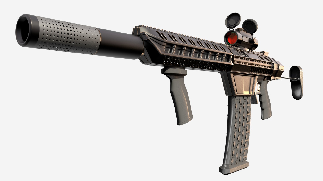 FPS射击游戏道具枪械外观设计建模图6