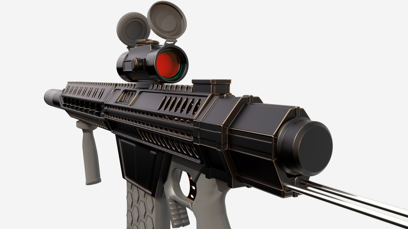 FPS射击游戏道具枪械外观设计建模图10