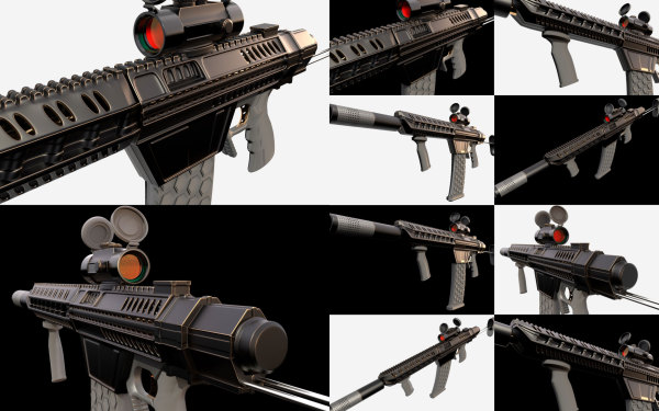 FPS射击游戏道具枪械外观设计建模