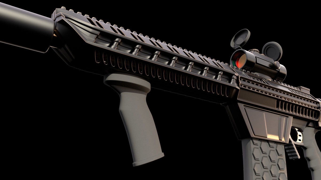 FPS射击游戏道具枪械外观设计建模图2