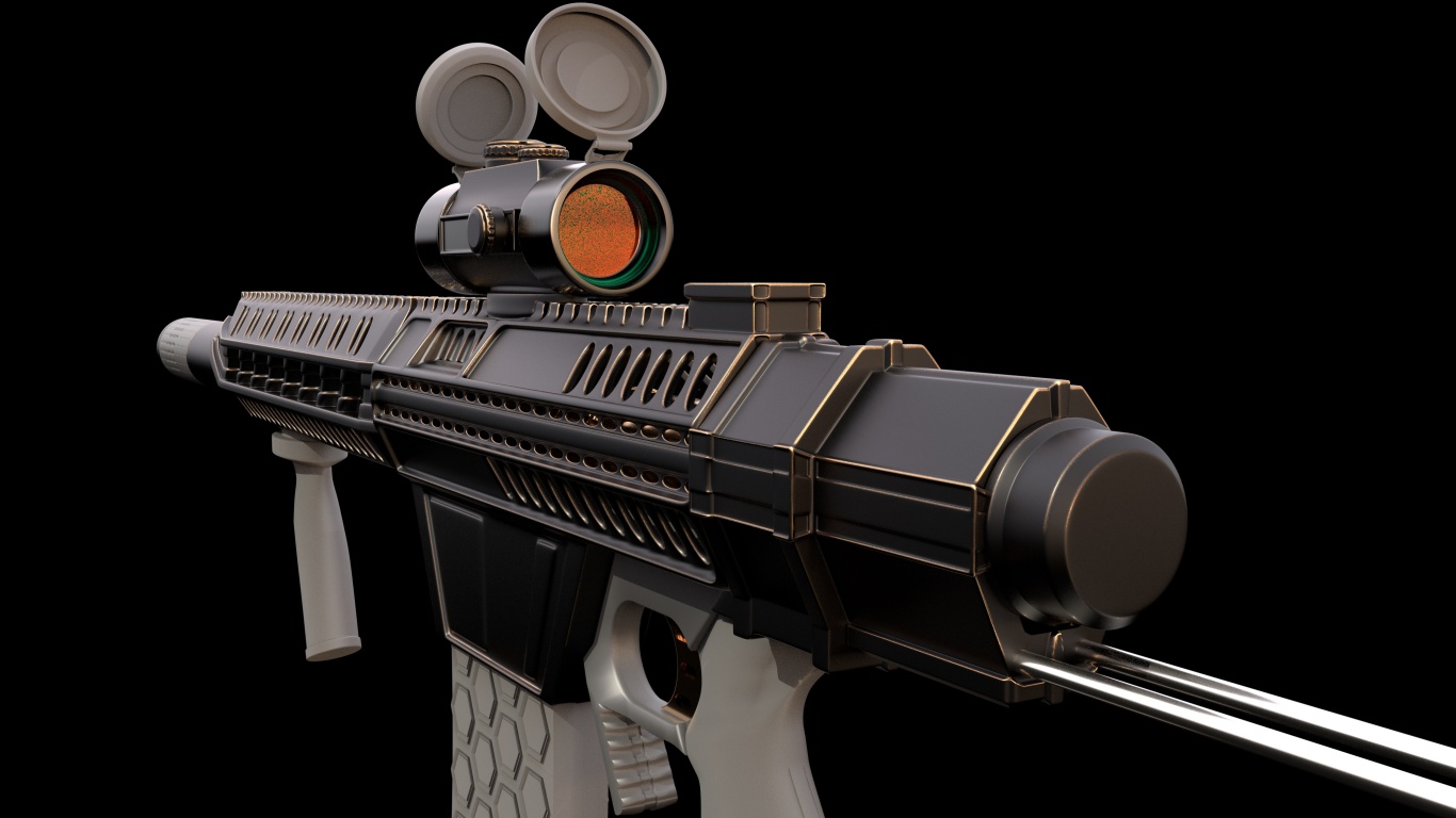 FPS射击游戏道具枪械外观设计建模图4