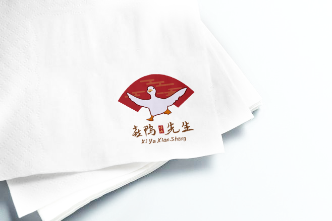 喜鸭先生餐厅logo设计图2