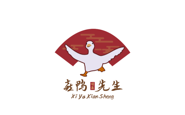 喜鸭先生餐厅logo设计