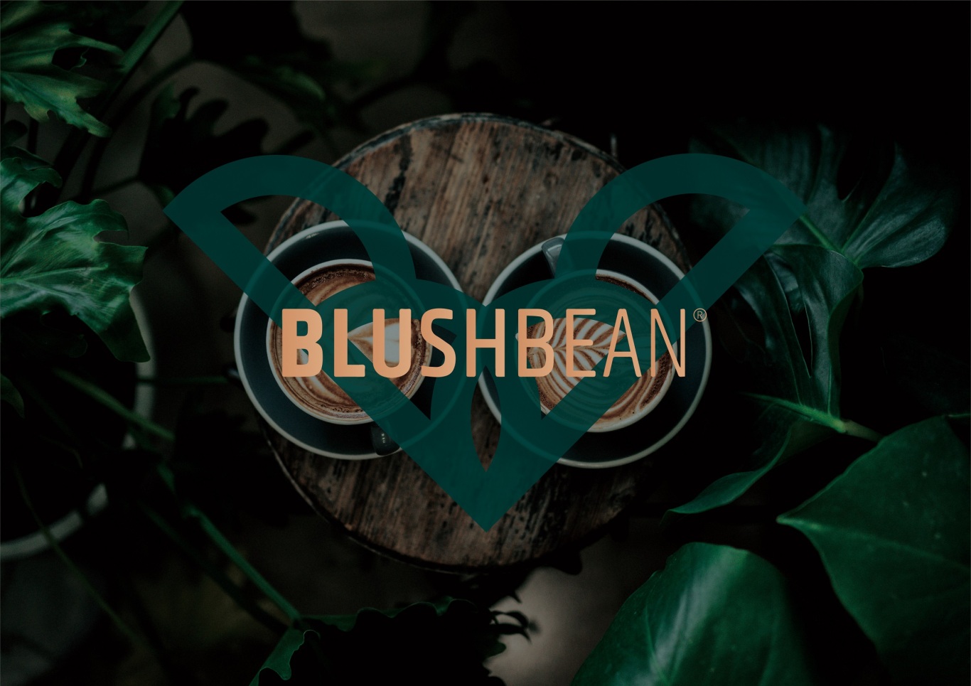 Blushbean 半边咖啡标识设计图0