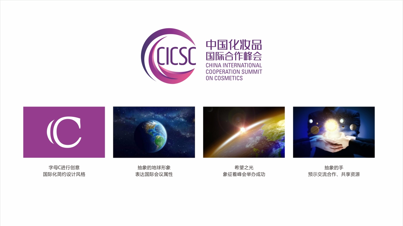 中国化妆品国际合作峰会LOGO设计中标图1