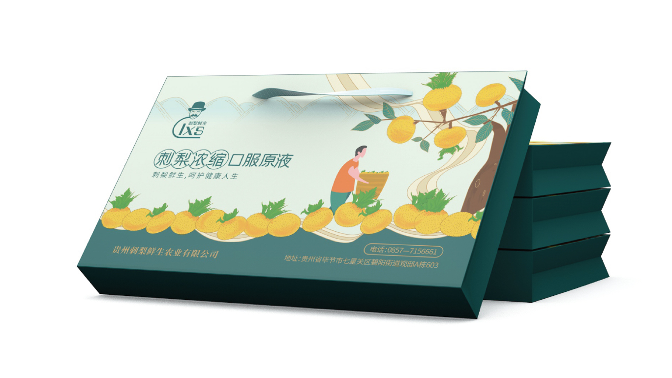 刺梨鮮生保健品牌包裝延展設計中標圖9