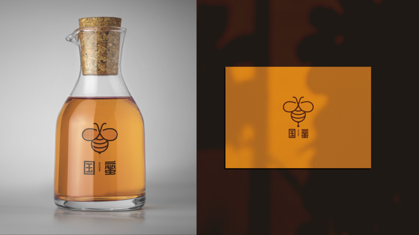 国蜜蜂蜜品牌LOGO设计图2