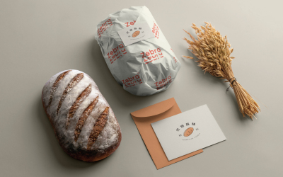 优焙森林面包烘培品牌LOGO设计