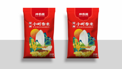 瀚海米业稻花香米包装设计