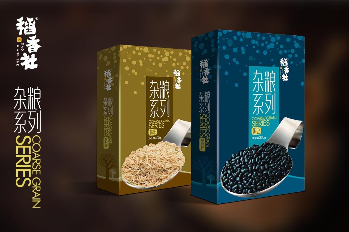 五常市顺泽米业有限公司 稻香社 品牌包装设计图1