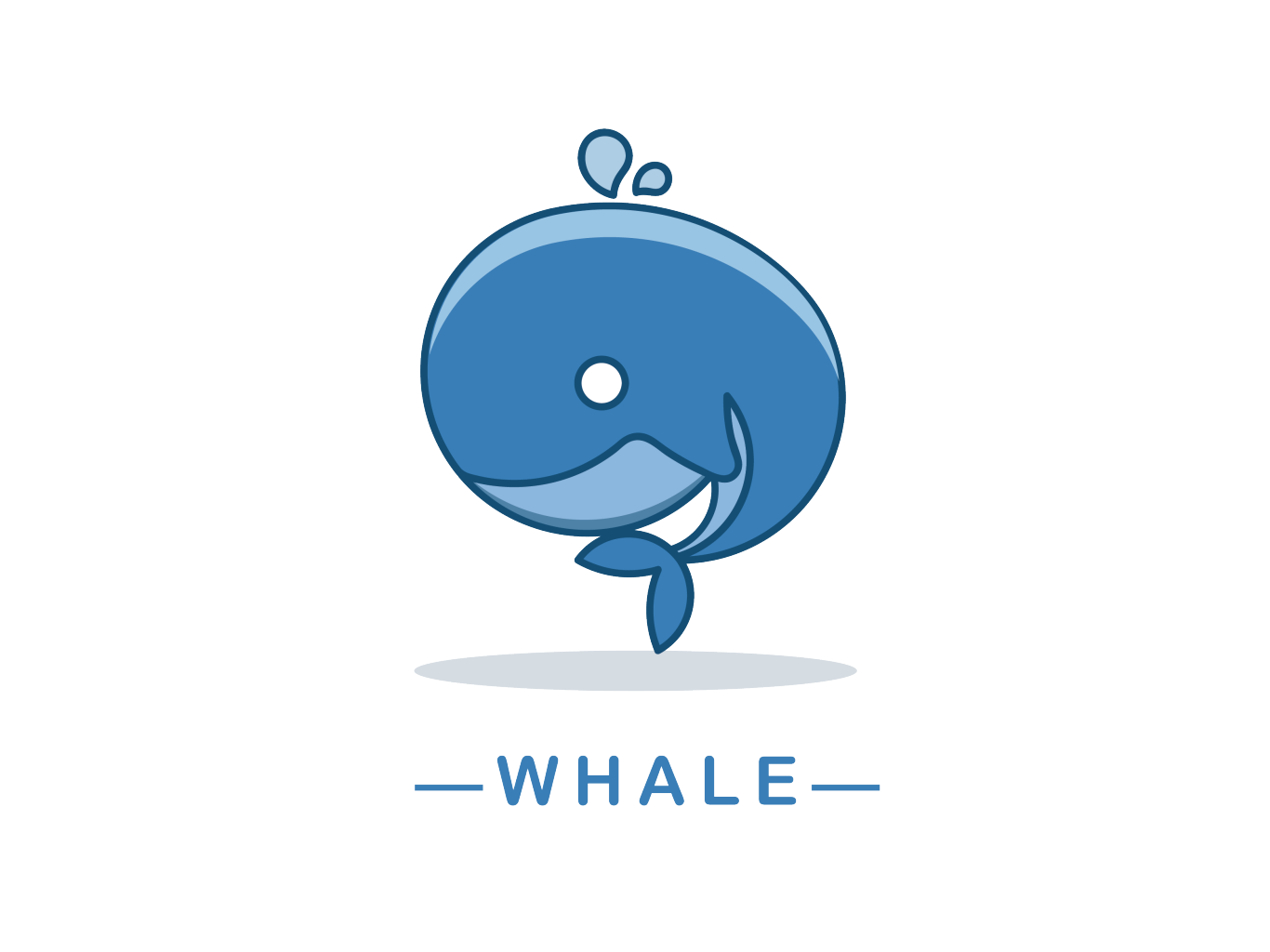 一笔画海鱼logo设计图2