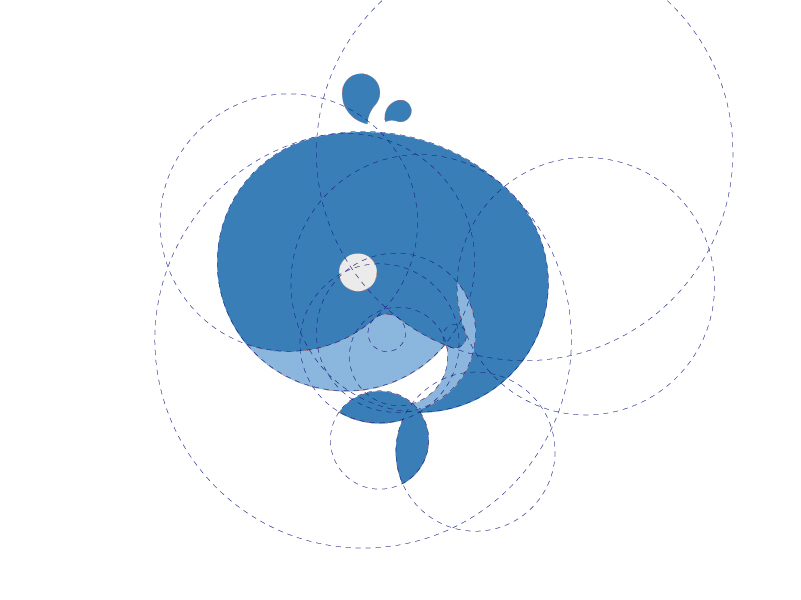 一笔画海鱼logo设计图0