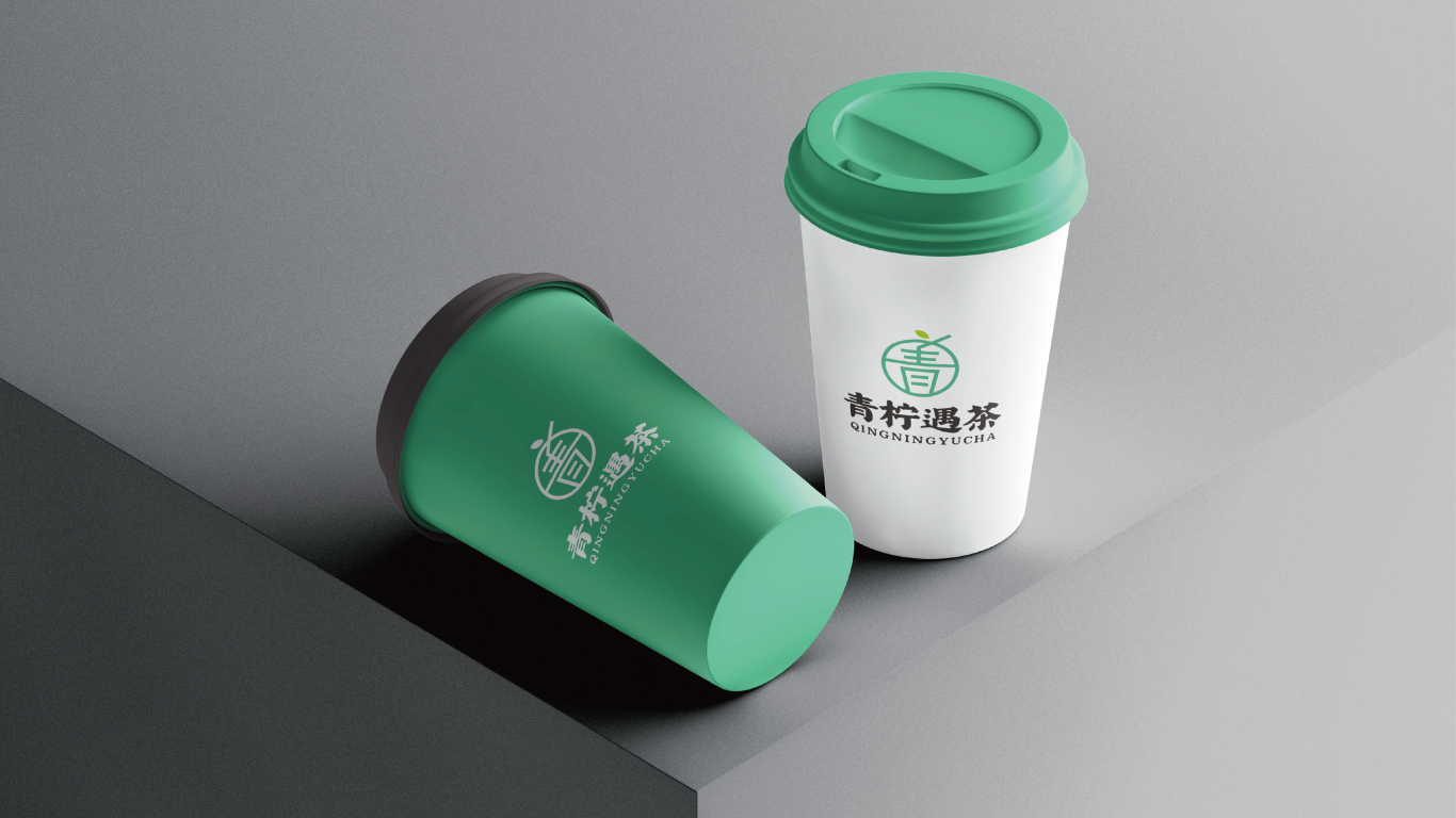 青柠遇茶茶饮品牌LOGO设计中标图6
