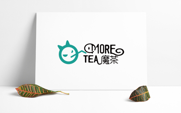 魔茶奶茶店logo設計